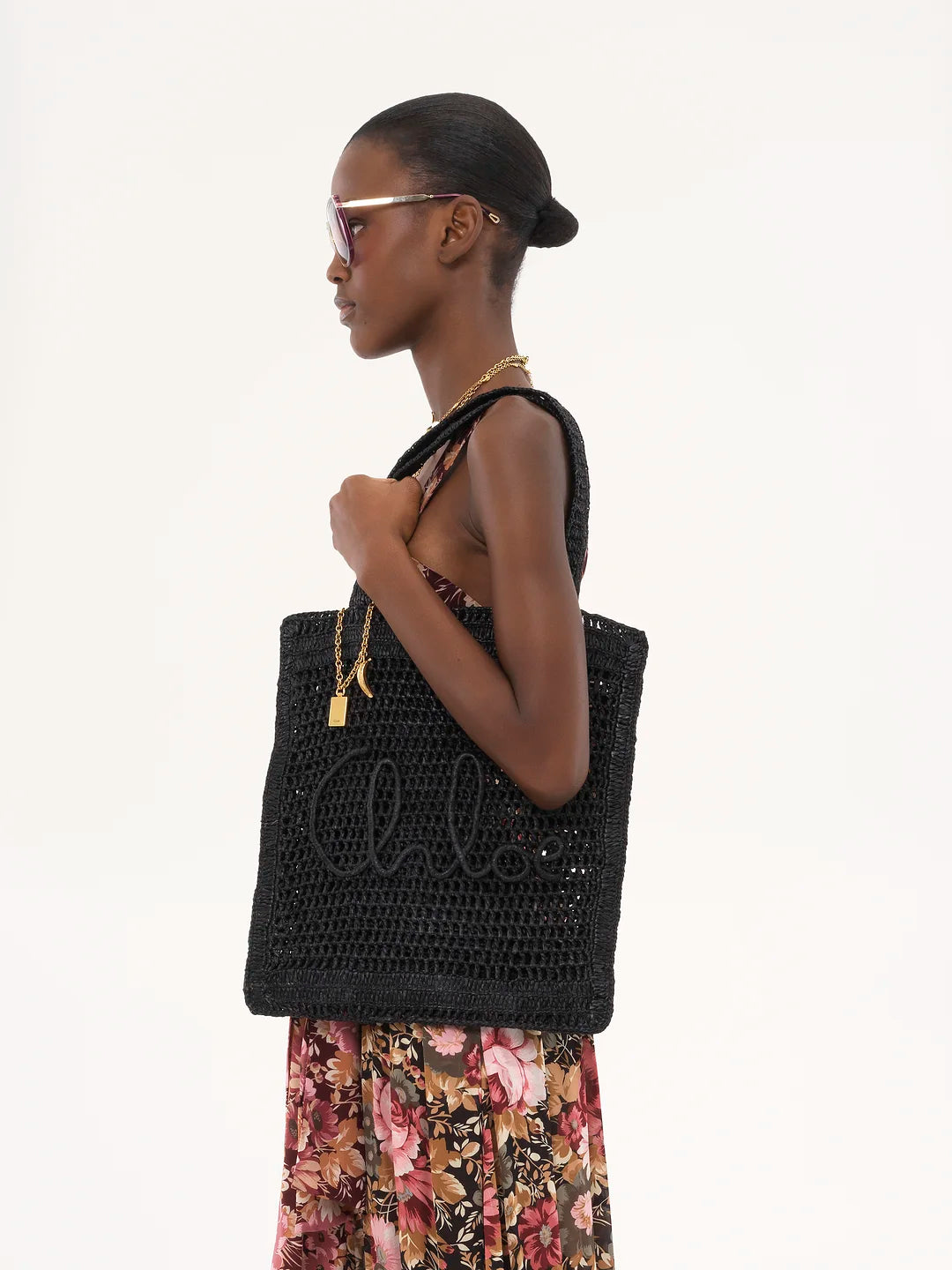 Chloé Summer Banana Tote Bag in Raffia